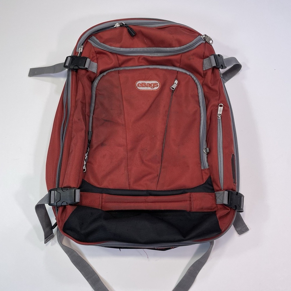 Ebags Mother Lode Full Size Weekend Convertible Backpack Travel Luggage Red